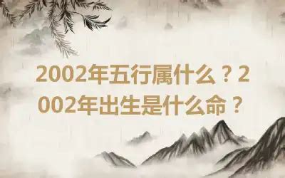 2002年出生|2002年属什么命 2002年属什么生肖和什么最配